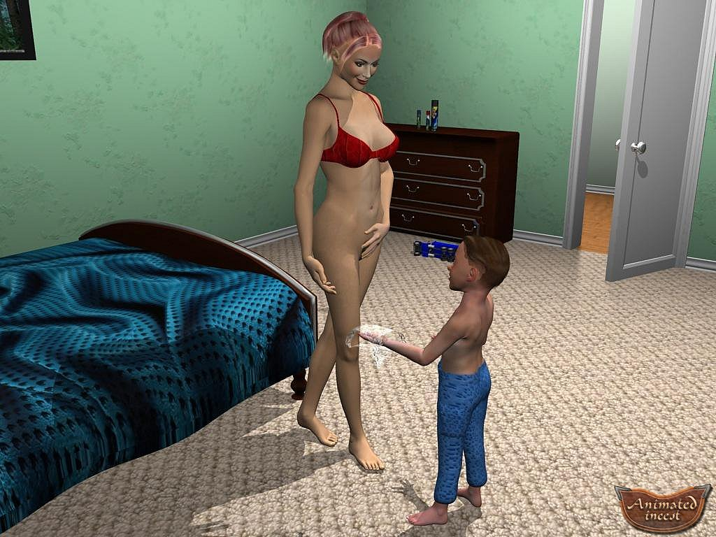 Mother catches son trying on her underwear